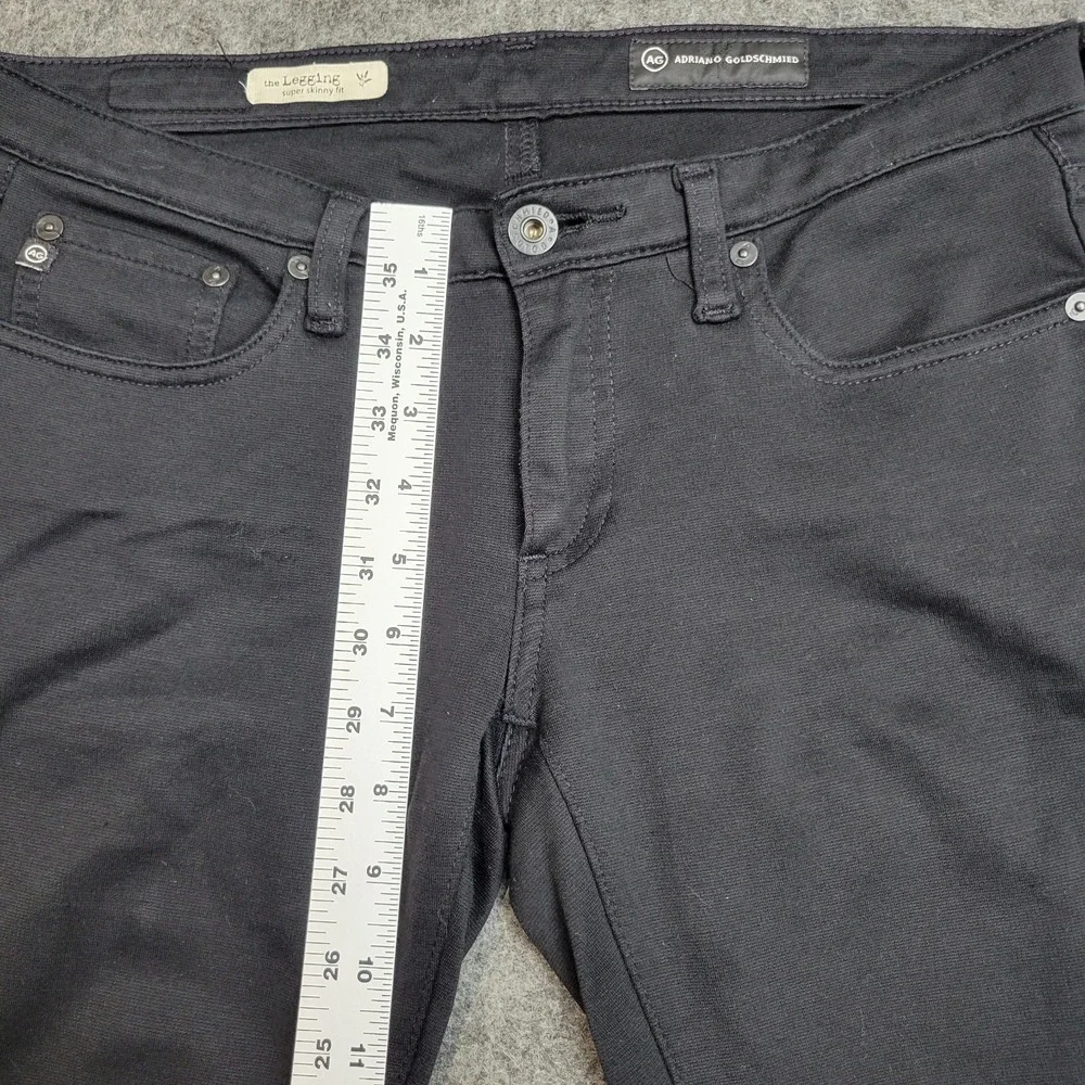 AG Adriano Goldschmied Jeans 29 Womens Black Denim The Legging Super Skinny Fit - Picture 8 of 12